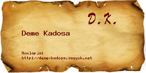 Deme Kadosa névjegykártya